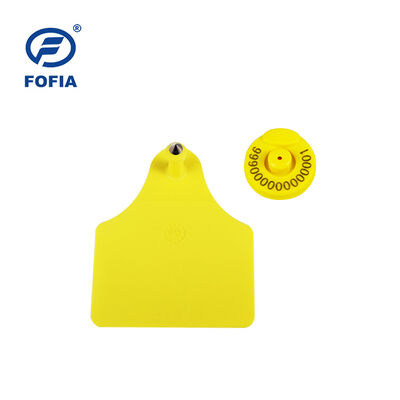 FOFIA RFID Electronic Ear Tag com plástico TPU e certificado ICAR completo para rastreamento de uso da fazenda de gado e ovelhas