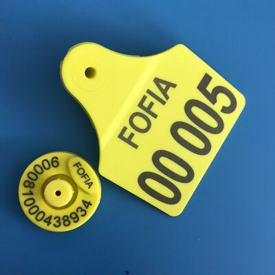 FOFIA RFID Electronic Ear Tag com plástico TPU e certificado ICAR completo para rastreamento de uso da fazenda de gado e ovelhas