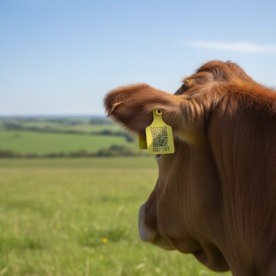 Novo T921 etiqueta de orelha animal amarelo TPU RFID de alta qualidade para uso em gado agrícola
