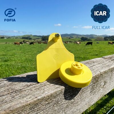 Certificação ICAR completa 134.2KHz RFID Electronic Ear Tag para identificação de porco-cabra-ovelha
