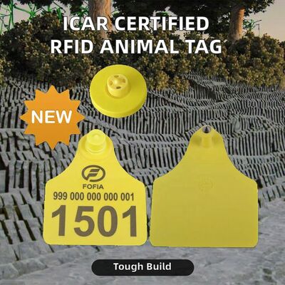 Etiqueta de orelha eletrônica completa icar rfid para animais de gado etiqueta de orelha inviolável tpu para gado para gerenciamento de gado