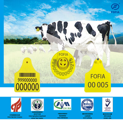 Etiquetas auriculares de 134,2 KHZ Material TPU RFID Identificação de animais OEM personalizado durável para gado ovelhas cabra porco gado etiqueta auricular para fazenda