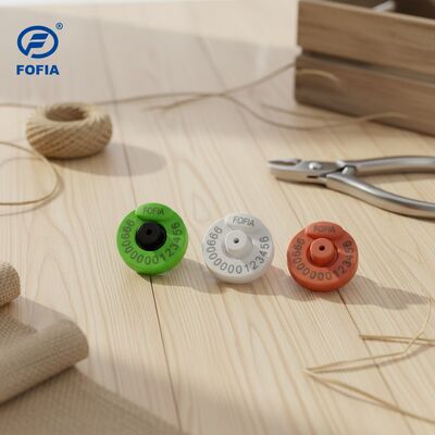 FOFIA ET907 IEC 68-2-6 Etiqueta de orelha RFID padrão de vibração para material plástico de gado Identificação segura e precisa