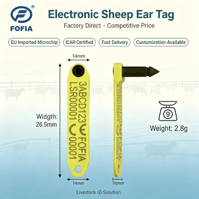 Etiqueta auricular com travamento seguro para identificação de gado projetada para gado, ovelhas e cabras, proporcionando fixação e conforto