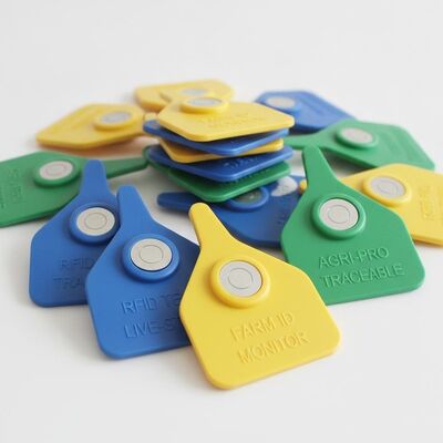 Os anti rebanhos animais impermeáveis ​​de queda da identificação etiquetam etiquetas de Rfid para o gado