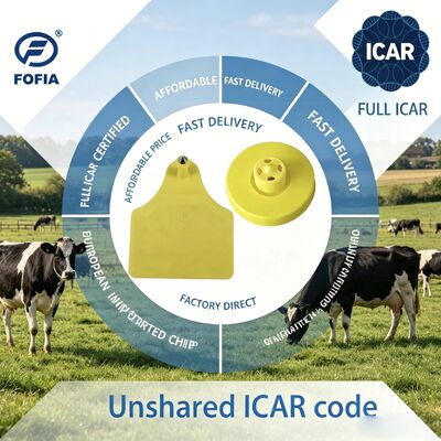 Os anti rebanhos animais impermeáveis ​​de queda da identificação etiquetam etiquetas de Rfid para o gado