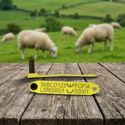ET969 Ovelha RFID Marca de ouvido eletrônica Marca de identificação animal Pecuária RFID Marca ISO11784 Marca RFID ISO11785 FDX-B