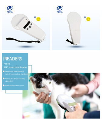 Leitor de mão RFID à prova d'água com tela OLED 128x32 USB para plástico Solução de longo alcance para animais de estimação e uso em fazendas e ranchos 125khz