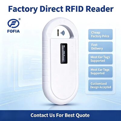 Leitor de cartão RFID de microchip de animal portátil PT160 134,2kHz OLED Screen USB Bateria de lítio CE Certificado Protocolo ISO 11784/11785