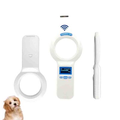 Leitor portátil RFID PT200 de plástico durável com tela OLED 128x64 ISO11784/5 Protocolo de leitura de longo alcance para animais de estimação e uso na fazenda