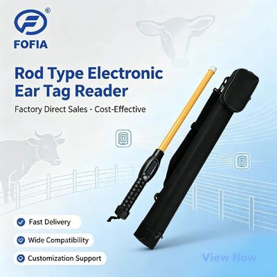 FOFIA PT280 RFID Stick Reader Handheld Multifuncional 128x32 OLED Screen 10-20m Distância de leitura USB Para ISO 11784/5
