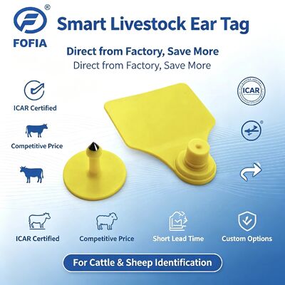 Fofia T904 Combinação de etiqueta de orelha animal RFID TPU 72 * 57mm Codificação a laser Fazenda Gado Porco Ovelha Icar