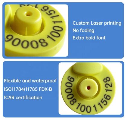 FOFIA RFID Electronic Ear Tag Tags de rastreamento de animais Termômetro para bovinos e ovinos