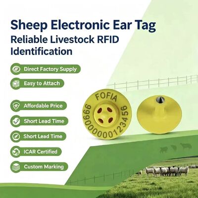 Alta Qualidade Novo OEM ET957 134.2kHz TPU Animal Electronic Ear Tags para Porcos Rapazes Ovelhas-10cm Leia Faixa -20~80C 29.90.3 mm