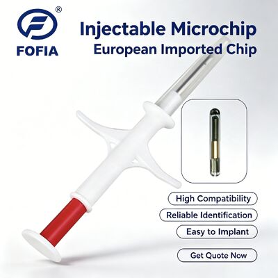 Fofia Novo ICAR Certificado RFID 134.2kHz PP Microchip de Identificação Animal à Prova d'Água para Animais de Estimação 1.5 Anos de Garantia