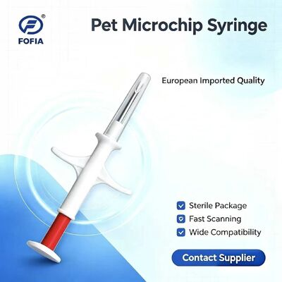Novo FOFIA RFID ICAR Certificado 134.2kHz Animal Microchip FDX/EM4305 Chip IP67 impermeável Pet Injeção Plástico