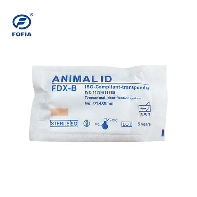 ICAR Certificado Fofia 2026 Novo RFID de venda rápida 134.2kHz identificação de cão e animal microchip tipo dividido plástico ZS008 impermeável para animais de estimação