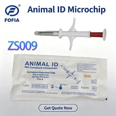 2026 Edição mais vendida Pet Novo RFID 134,2kHz Circuito Integrado Fofia Animal Implantável Microchip Material PP Branco Impermeável