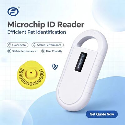 Fofia Microchip de plástico portátil para animais Leitor de cartão RFID PT160 134.2kHz OLED Screen USB Bateria de lítio CE Certificado ISO 5-10cm