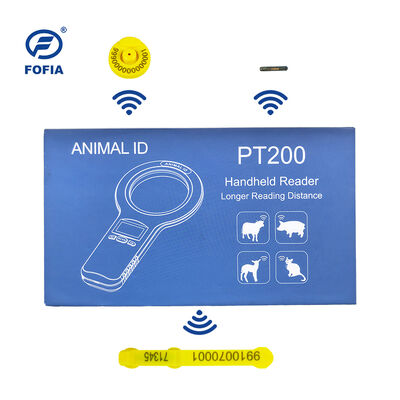 Fofia Microchip de plástico portátil para animais Leitor de cartão RFID PT160 134.2kHz OLED Screen USB Bateria de lítio CE Certificado ISO 5-10cm
