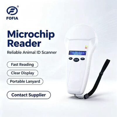 Leitor portátil FOFIA PT580 RFID durável 125kHz/134.2kHz ISO11784/5 128x32 tela OLED 10-20m Distância de leitura USB/para Pet