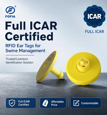 Full ICAR ET908 RFID à prova d'água etiquetas de ouvido de animais FDX-B 134.2Khz EM4305 chips para gado vacas cartões de controle de acesso eletrônico