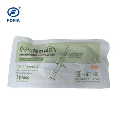 ICAR Certificado Fofia Novo Sensor de Temperatura Microchip RFID PP Animal ID à prova d'água para cães e gatos Animais de estimação 1,5 anos de garantia