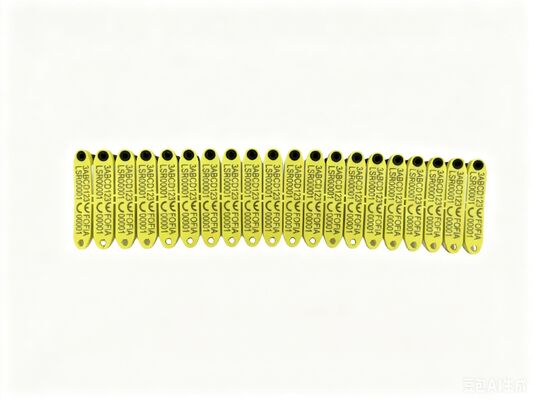 Nova Etiqueta Eletrônica RFID Fofia HDX Resistente a Altas Temperaturas Integrada Anti-Queda TPU Codificada a Laser ET969 Ovelha Amarela 1.5"
