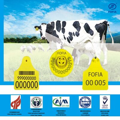 Etiqueta de Orelha Animal ICAR T904+T905 Combinada Nova RFID de Alta Qualidade Plástico TPU 70*57mm Codificação a Laser Garantia de 3 Anos Rastreamento Animal