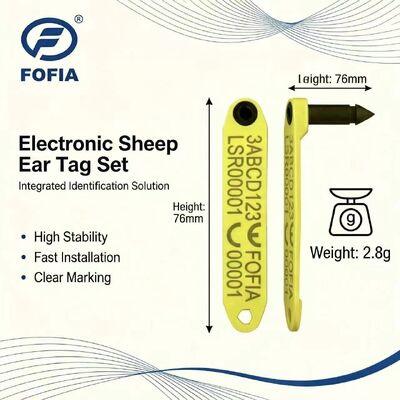 Nova Etiqueta Eletrônica RFID Fofia Resistente a Altas Temperaturas Integrada Antiderrapante ET969 Ovelha Amarela Material TPU RF Animal