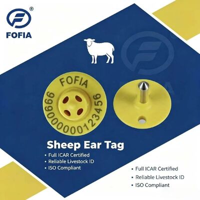 Etiqueta Eletrônica de Orelha ET957+T901 de Alta Qualidade 134.2kHz TPU para Animais de Fazenda Caprinos, Suínos e Bovinos com Alcance de Leitura de 10cm -20~80C