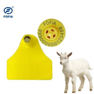 Fofia ET957+T967 Combinação de Ovelhas e Cabras Uso eletrônico de fazenda Rastreamento de etiqueta de ouvido Nova codificação a laser RFID TPU de alta qualidade 3 anos