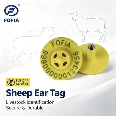 Etiqueta Eletrônica ET957 134.2kHz TPU de Alta Qualidade para Uso em Fazendas de Porcos, Ovelhas e Vacas com Alcance de Leitura de 10cm -20~80C 29.90.3mm