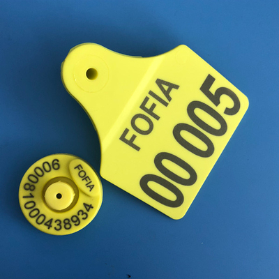 as etiquetas de orelha eletrônicas do gado 125khz, rebanhos animais de Rfid etiquetam a identificação