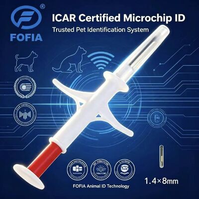 FOFIA Novo Microchip RFID 134.2kHz para Animais FDX/EM4305 Chip IP67 Impermeável para Gado/Porco/Ovelha Animal de Estimação PP