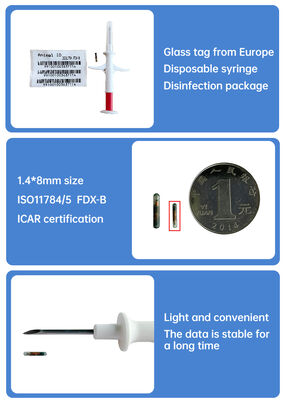 FOFIA Novo Microchip RFID 134.2kHz para Animais FDX/EM4305 Chip IP67 Impermeável para Gado/Porco/Ovelha Animal de Estimação PP