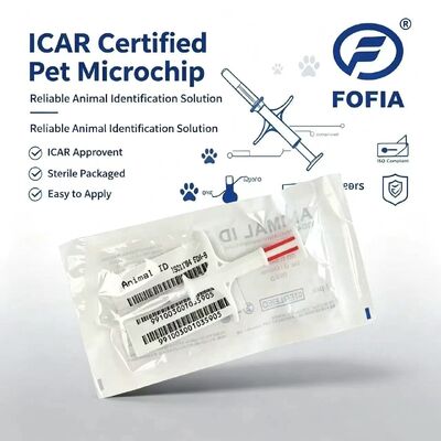 Durável Fofia Novo Venda Quente RFID 134.2kHz PP Material identificação de cão Microchip Impermeável Uso da Fazenda Pet Injeção 1,5 ano etiqueta de ouvido