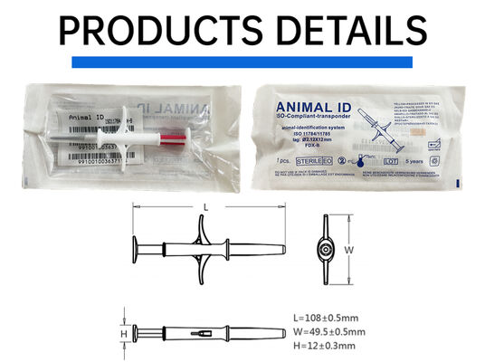Durável Fofia Novo Venda Quente RFID 134.2kHz PP Material identificação de cão Microchip Impermeável Uso da Fazenda Pet Injeção 1,5 ano etiqueta de ouvido