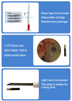 Durável Fofia Novo Venda Quente RFID 134.2kHz PP Material identificação de cão Microchip Impermeável Uso da Fazenda Pet Injeção 1,5 ano etiqueta de ouvido