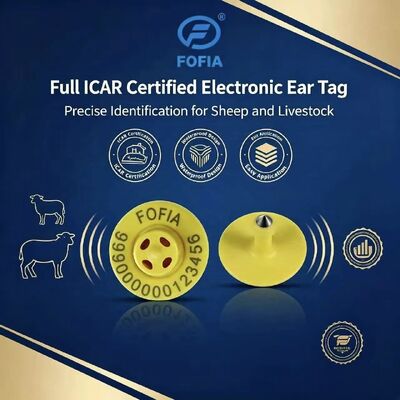 Etiqueta Eletrônica ET957+T901 de Alta Qualidade 134.2kHz TPU para Porcos, Gado, Ovelhas, Fazenda, Alcance de Leitura de 10cm, -20~80C, 29.90.3mm