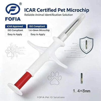 FOFIA Novo Microchip RFID 134.2kHz para Animais FDX/EM4305 IP67 Impermeável para Injeção de Gado/Porco/Ovelha/Animal de Estimação PP