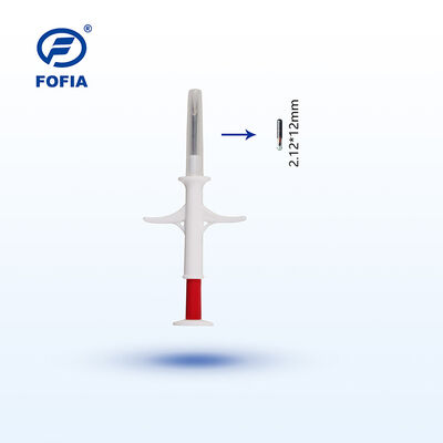 Microchip Fofia RFID Injetável para Animais 134,2 kHz ISO 11784 11785 à Prova d'Água 2,12 x 12 mm Identificação de Animais de Estimação