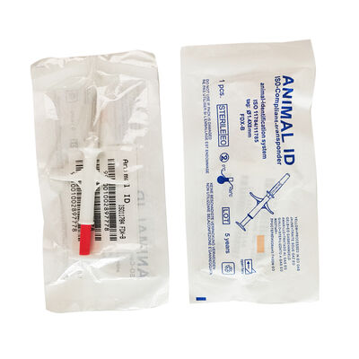 Microchip Animal Injetável RFID 134,2 kHz FDX EM4305 1,4 x 8 mm IP67 Etiqueta de Identificação de Animal de Estimação Certificada ICAR à Prova d'Água