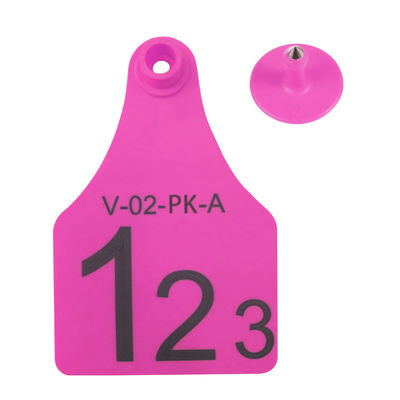 Etiqueta visual RFID Mini / Médio / Grande Tamanho A melhor escolha para o manejo de animais Impressão a laser Suporte 134.2 Khz Amarelo