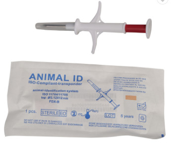 Resistência a choques RFID Transponder Tag Read Range 3-10 Cm Implante para cães Cat Microchip Tracker