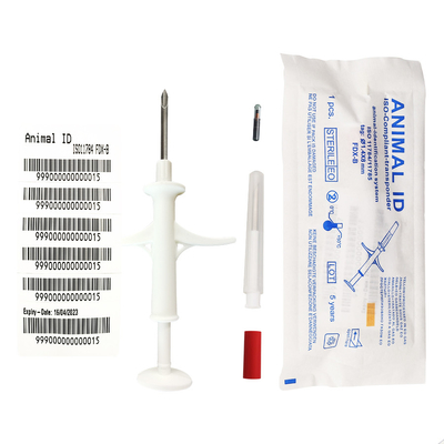 microchip branco do padrão de Iso de 1.4*8mm para cães/gato