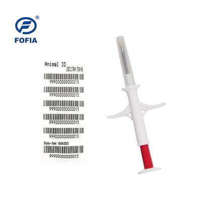 ISO11784/5 fdx-b 15 dígitos Identificação Microchip Implantável com6 Adesivo etiqueta de código de barras