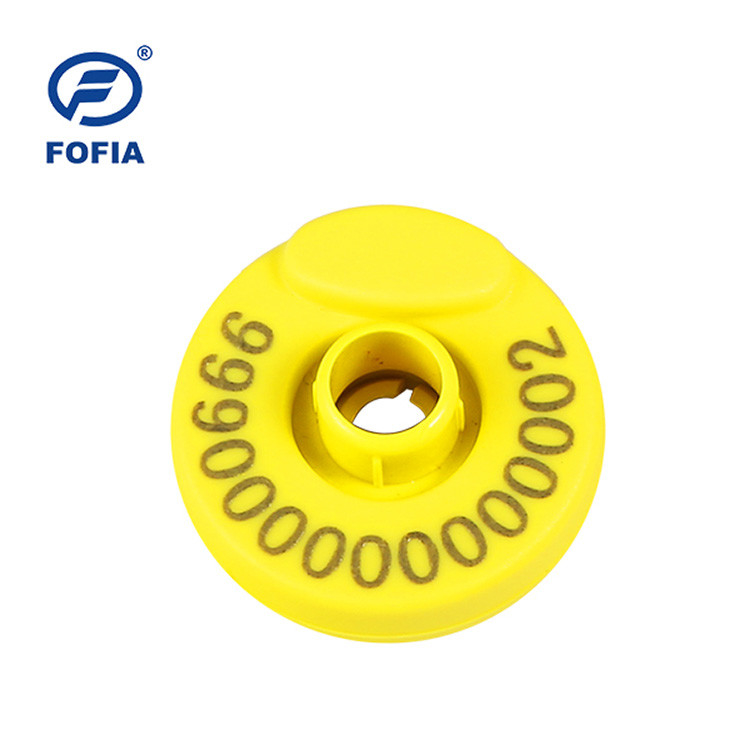 TPU Material RFID Ear Tag para identificação de porcos Chips europeus com segurança de dados única