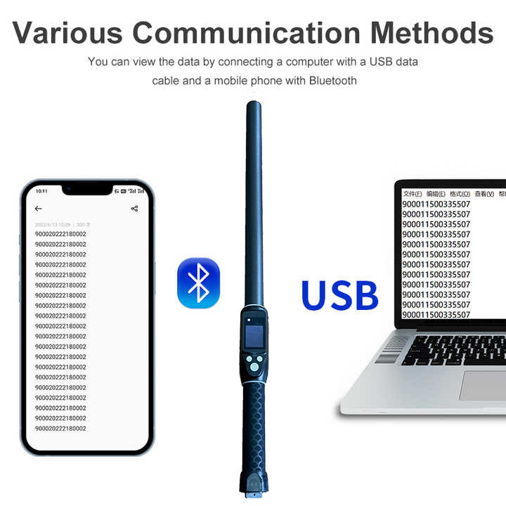 ISO11784/5 RFID portátil 134.2khz Leitor de RFID de longo alcance Uhf Leitor de etiquetas de orelhas de gado