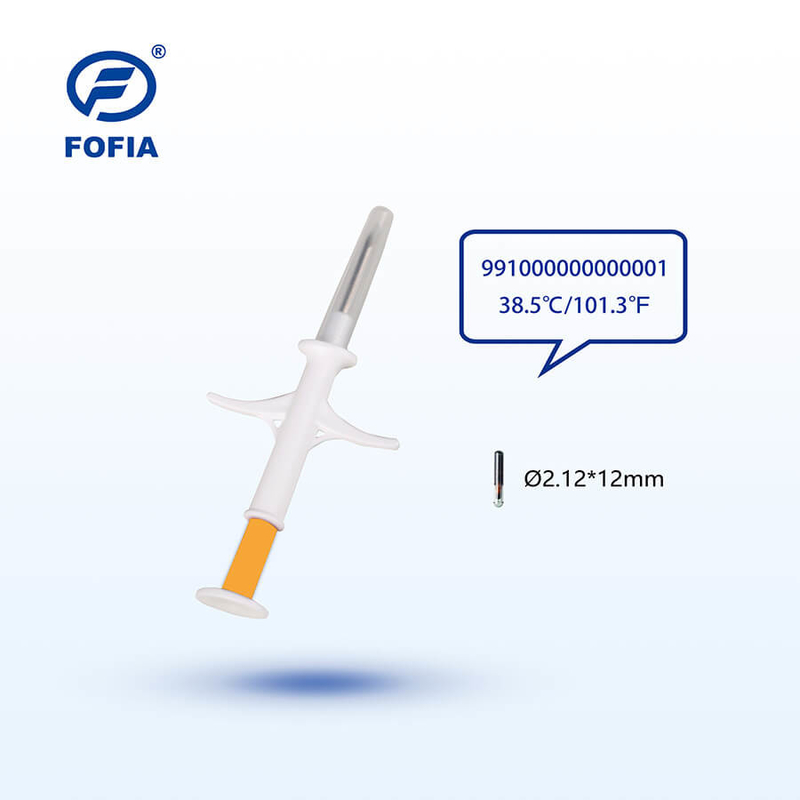 Microchip Transponder ISO para Identificação de Animais de Estimação e Monitoramento de Temperatura com Sensor de Temperatura e Chip Patenteado FOFIA